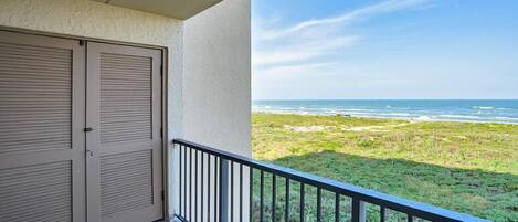 Enjoy amazing views of the Gulf of Mexico from the private beachfront balcony.