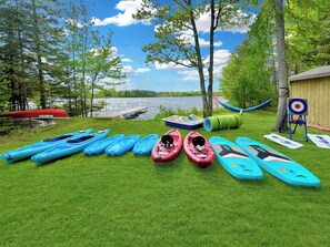 Close up of the boats we keep on site for our guest's use