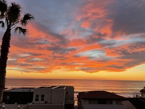 Amazing sunsets on the rooftop deck.