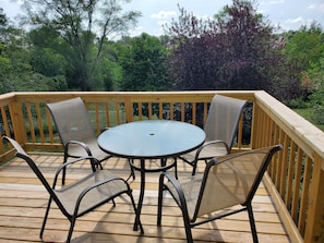 Large deck off of the kitchen