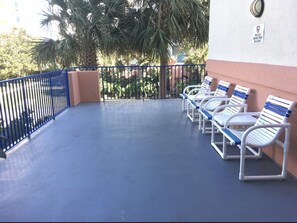 Building community patio area