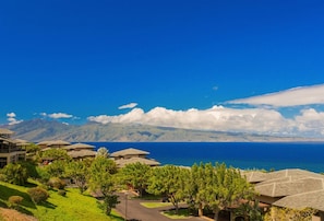 Enjoy vistas of the island of Molokai` and the Kapalua coastline