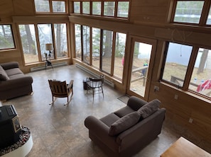 A view from above at the lower great room: work in progress updated photos soon