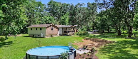 Welcome to Shenandoah Springs, this beautiful waterfront home with private pool, outdoor pavilion, firepit and endless outdoor activities!