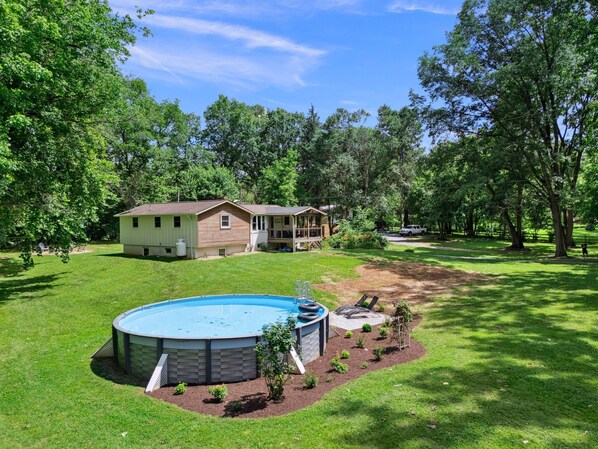 Welcome to Shenandoah Springs, this beautiful waterfront home with private pool, outdoor pavilion, firepit and endless outdoor activities!