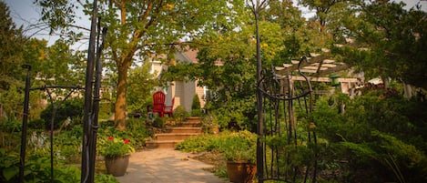 Garden path from Mill St East to the Studio