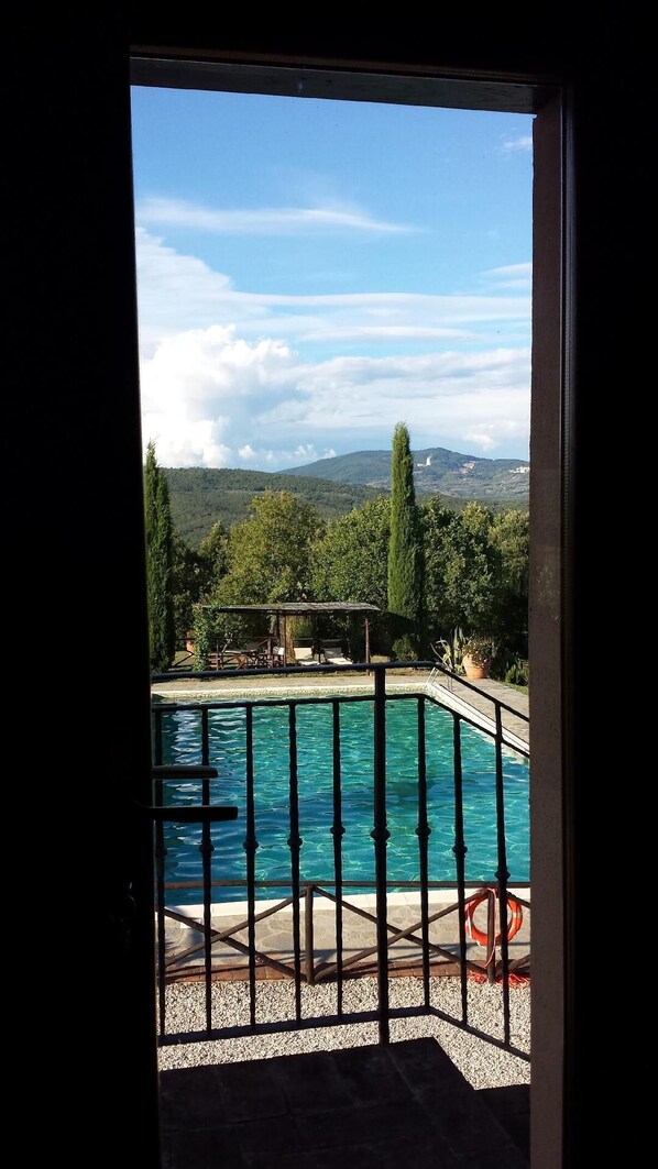 View from the window. Kitchen view