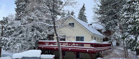 The cabin during the winter months