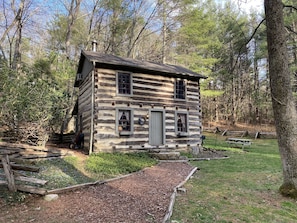 3 Sisters is one of a few surviving 2 story pre-Civil War log cabins in the US