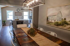 Dining room and kitchen