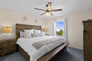 King bedroom with half bath 