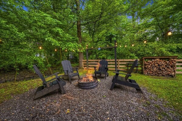 The perfect spot to enjoy an evening fire.