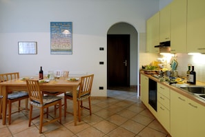 Dining area and kitchenette