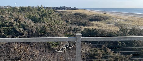 Over 100 acres of national seashore to the east.
