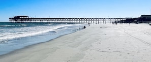 Our beach, short walk to the pier