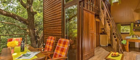 Eco friendly treehouse at Cadmos Village