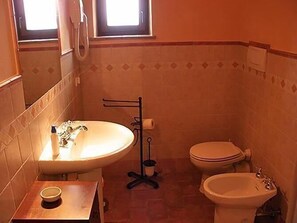 Il bagno è dotato di doccia e asciugacapelli