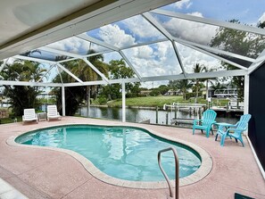 Heated Pool on a Gulf Access Canal 