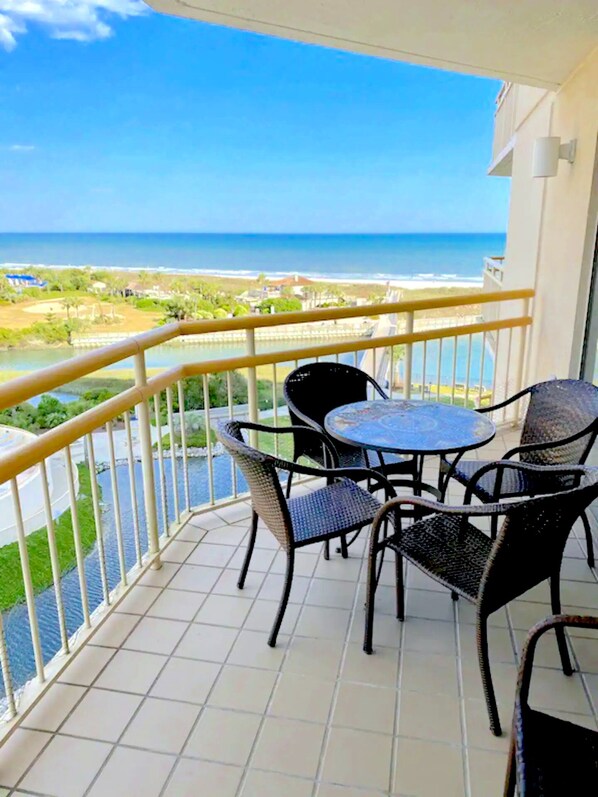 View From Balcony | Oceanfront Condo CC6 in Ocean Creek Resort, Myrtle Beach