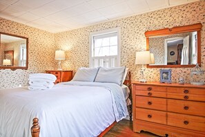 Relax on the comfy bed after a day outside.