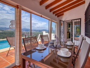 Table, Furniture, Property, Building, Sky, Window, Chair, Azure, Wood, Cloud