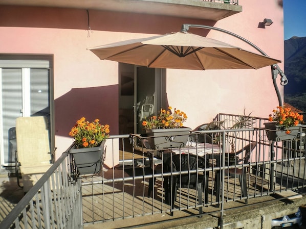 Flower, Plant, Property, Building, Furniture, Window, Umbrella, Flowerpot, Shade, Orange