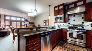 Room, Indoors, Kitchen, Kitchen Island, Oven