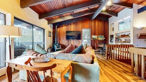 Indoors, Hardwood, Stained Wood, Home Decor, Living Room