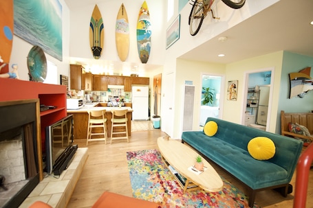 Open concept living room and kitchen