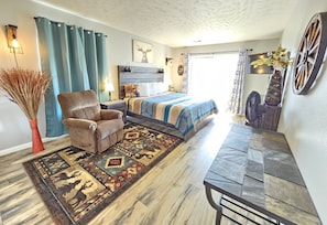 Spacious Master Bedroom, comfortable King Serta Bed, and an amazing view!