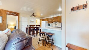 Indoors, Furniture, Table, Living Room, Ceiling Fan