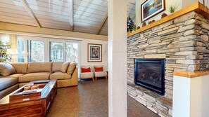 Indoors, Fireplace, Furniture, Living Room, Hearth