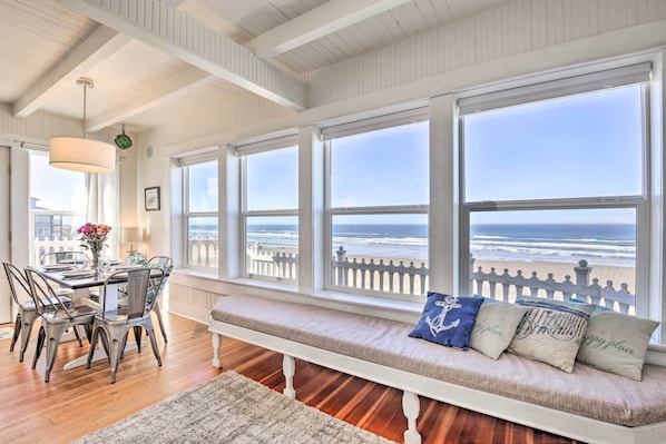 Newport Vacation Rental | 3BR | 2BA | 1,320 Sq Ft | Stairs to Access