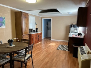 Kitchen/Dining area
Doorway to bathroom