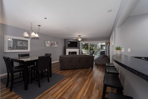 DINING TABLE AND LIVING ROOM