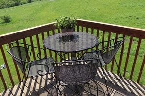 Outdoor seating on balcony