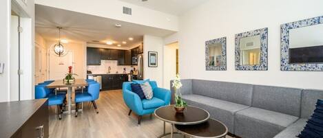 Living Room and Open Kitchen