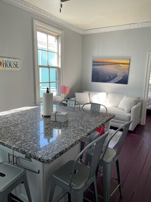 Kitchen and Living room area.
