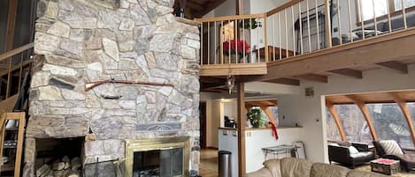 3-story ceiling in living room.