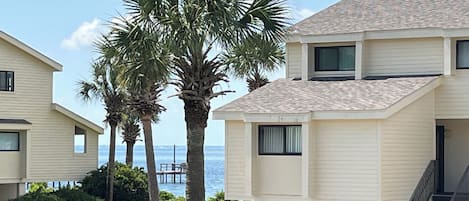 Santa Rosa Dunes offers lots of green space and views of the sound-Not our unit.