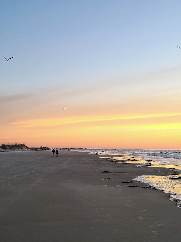 Beautiful beach blocks away.