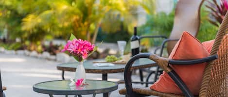 Palm Court Villas private outdoor seating where you can relax and enjoy