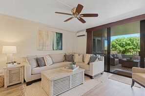 Indoor and outdoor living areas.