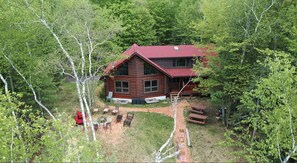 Back of cabin (lakeside)