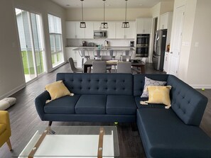 Bright and airy living room. 