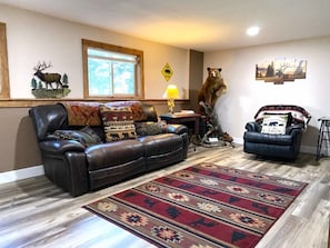 Living area. Reclining sofa and chair.