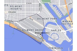 Map of Belmont Shore.