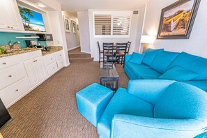 Large Living Area with Views of the Ocean, Beautifully Decorated