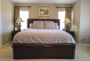 Master Bedroom with king size bed and en-suite bathroom.