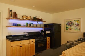 Fully stocked kitchen with interactive mood lighting